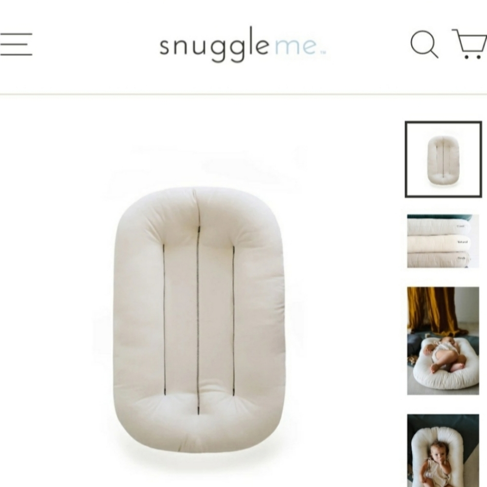 EUC SnuggleMe Organic with natural cover